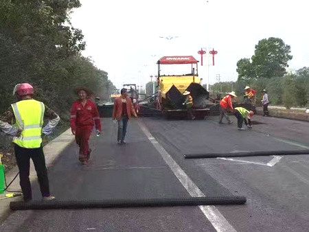 安徽合肥肥西县绕城路玻纤格栅施工